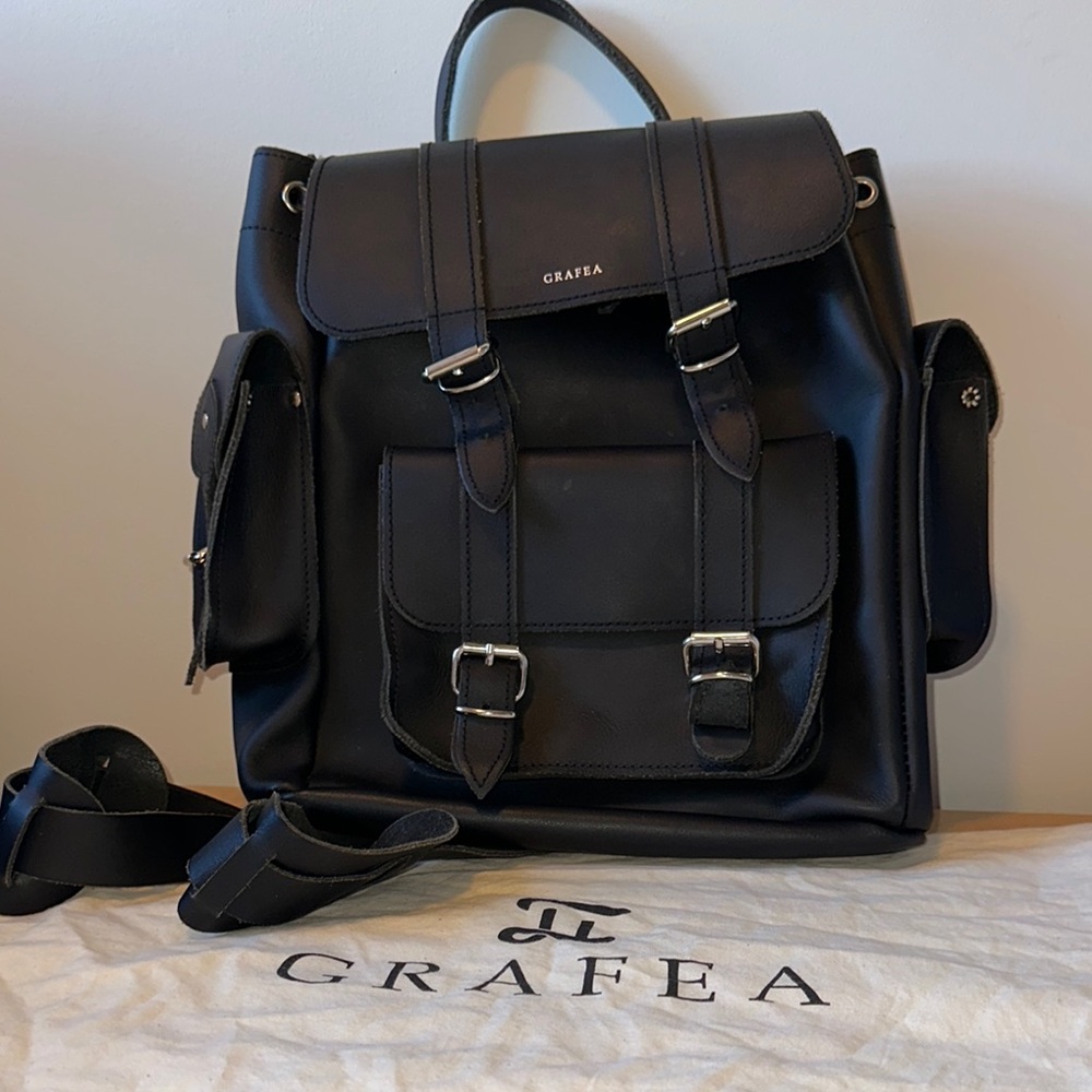 Rafe Black Leather Women’s Backpack